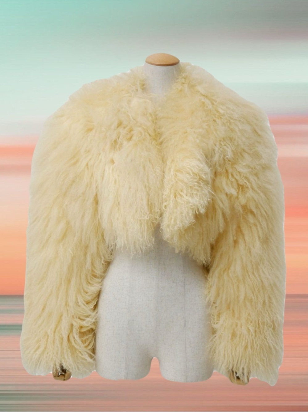 Pale or Level 10 Mongolian Tibetan Lamb Fur Cropped Jacket (open to offers)